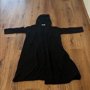 Black Hooded Women's Coat